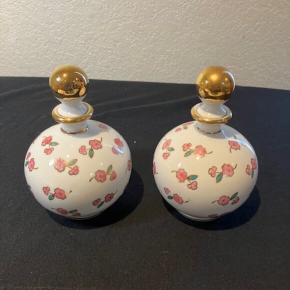 Vanity Set‎ Floral Ceramic Three Piece by Irice Hand Painted - Picture 7 of 10